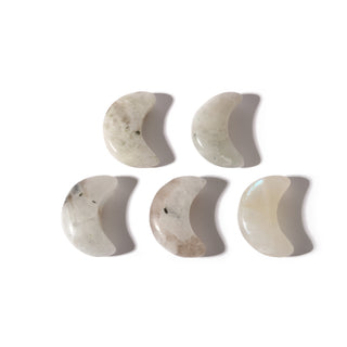 Rainbow Moonstone Moon Carving (Pack of 5)    from Stonebridge Imports