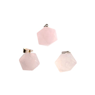 Rose Quartz Icosahedron Pendant    from Stonebridge Imports
