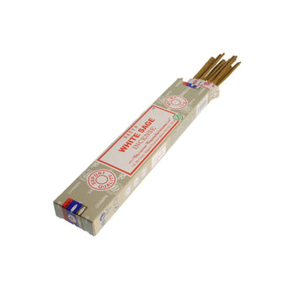 White Sage Incense Sticks Satya - 10 Sticks   from Stonebridge Imports