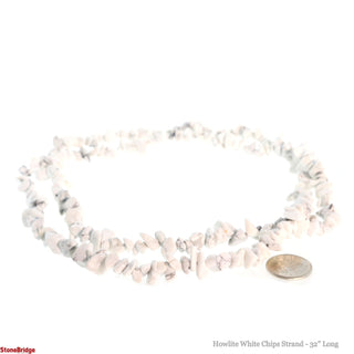 Howlite White Chip Strands - 3mm to 5mm    from Stonebridge Imports
