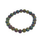 Agate Druzy Electroplated Rainbow Round Bracelet - 8mm (Enhanced) from Stonebridge Imports