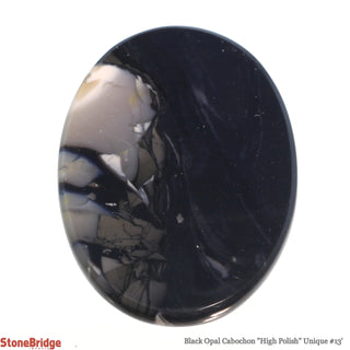 Black Opal Cabochon  Polish U#13    from Stonebridge Imports