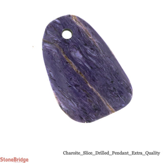 Charoite Slice Pendant Drilled - 'E' #3    from Stonebridge Imports