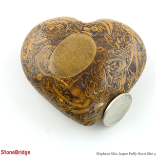 Elephant Skin Jasper Heart #4 - 1 3/4" to 2 3/4"    from Stonebridge Imports