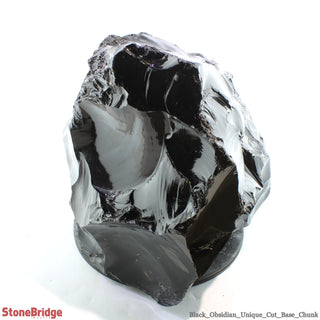 Obsidian Black Boulder Cut-Base U#75 - 15"    from Stonebridge Imports