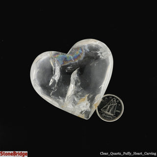 Clear Quartz A Heart #3 - 1 1/2" to 2 1/2"    from Stonebridge Imports