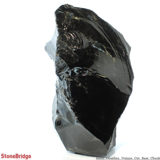 Obsidian Black Boulder Cut-Base U#49 - 17 3/4"    from Stonebridge Imports