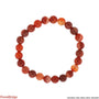 Carnelian Red Banded Round Bracelet - 8mm from Stonebridge Imports