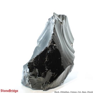 Obsidian Black Boulder Cut-Base U#48 - 14 1/2"    from Stonebridge Imports