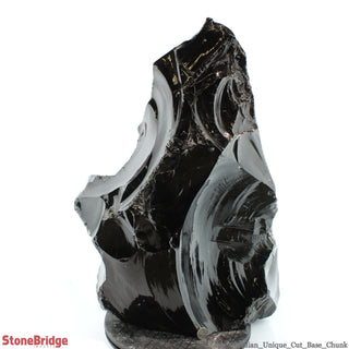 Obsidian Black Boulder Cut-Base U#79 - 25"    from Stonebridge Imports