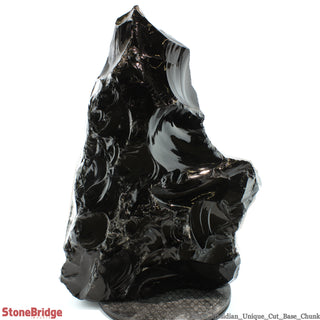Obsidian Black Boulder Cut-Base U#79 - 25"    from Stonebridge Imports
