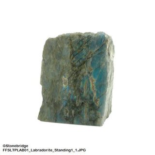 Labradorite Aa Standing Slices - Polished Face, Rough Back #1 - 4" to 8" Tall    from Stonebridge Imports