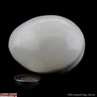 White Aragonite Egg #3 - 100g to 140g    from Stonebridge Imports