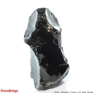 Obsidian Black Boulder Cut-Base U#46 - 14 3/4"    from Stonebridge Imports