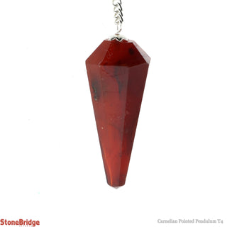 Carnelian Pendulum 6 Facets & Bead    from Stonebridge Imports