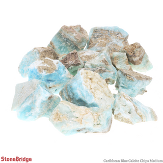 Calcite Caribbean Blue Chips - Medium    from Stonebridge Imports