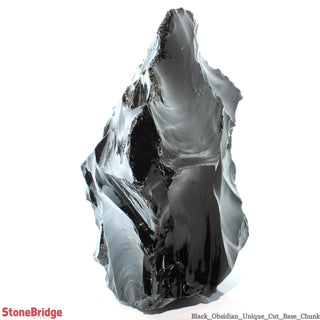 Obsidian Black Boulder Cut-Base U#50 - 16 1/2"    from Stonebridge Imports
