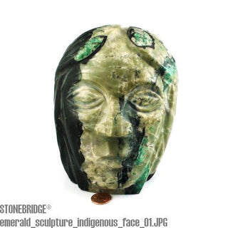 Emerald in Matrix Xist Sculpture: Face #12    from Stonebridge Imports