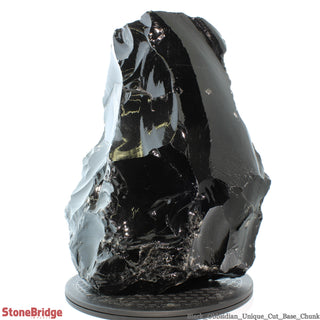 Obsidian Black Boulder Cut-Base U#43 - 17 1/4"    from Stonebridge Imports