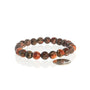 Red Jasper Leopardskin Round Bracelet - 8mm from Stonebridge Imports