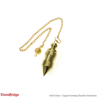 Gold Colour - Copper Dowsing Chamber Pendulum    from Stonebridge Imports