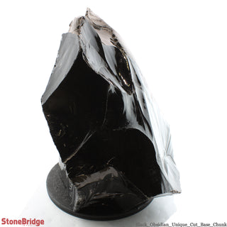 Obsidian Black Boulder Cut-Base U#81 - 19"    from Stonebridge Imports