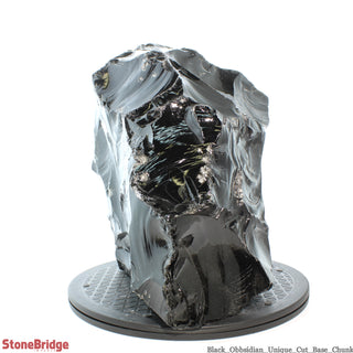 Obsidian Black Boulder Cut-Base U#42 - 13 1/2"    from Stonebridge Imports