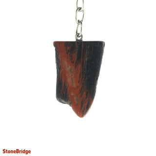 Keychain - Tourmaline with Hematite Slice    from Stonebridge Imports