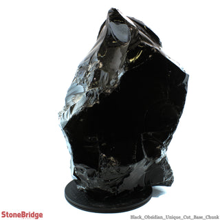 Obsidian Black Boulder Cut-Base U#63 - 24 1/2"    from Stonebridge Imports
