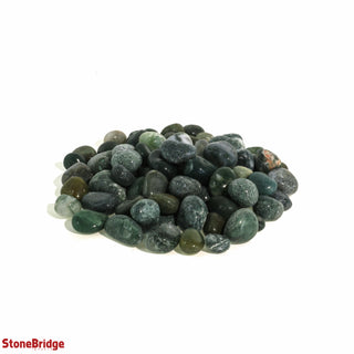 Green Moss Agate Tumbled Stones - India Small   from Stonebridge Imports