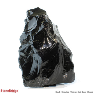 Obsidian Black Boulder Cut-Base U#51 - 17 1/2"    from Stonebridge Imports