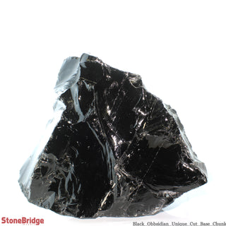 Obsidian Black Boulder Cut-Base U#45 - 12"    from Stonebridge Imports