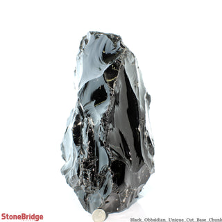 Obsidian Black Boulder Cut-Base U#44 - 15 1/4"    from Stonebridge Imports