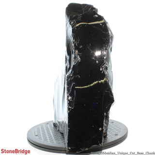 Obsidian Black Boulder Cut-Base U#41 - 16"    from Stonebridge Imports