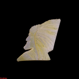 Mother of Pearl Carving - Indian Native Head    from Stonebridge Imports