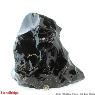 Obsidian Black Boulder Cut-Base U#46 - 14 3/4"    from Stonebridge Imports