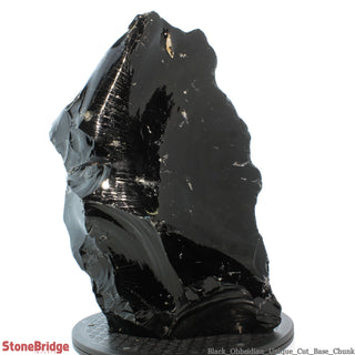 Obsidian Black Boulder Cut-Base U#36    from Stonebridge Imports