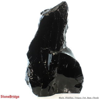 Obsidian Black Boulder Cut-Base U#53 - 17"    from Stonebridge Imports