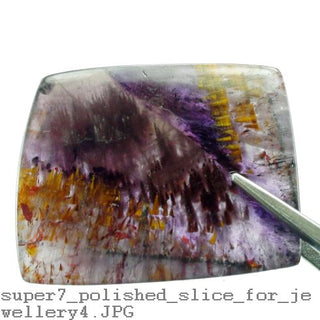Super 7 Polished Slice For Jewellery - Large 35mm to 50mm    from Stonebridge Imports