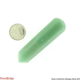 Green Aventurine Pointed Massage Wand - Small #1 - 1 1/2" to 2 1/2"    from Stonebridge Imports