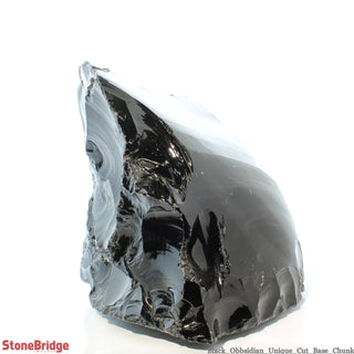 Obsidian Black Boulder Cut-Base U#47 - 13"    from Stonebridge Imports