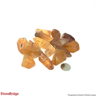 Tangerine Quartz Points - Large - 200g Bag    from Stonebridge Imports