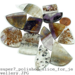 Super 7 Polished Slice For Jewellery - Small - 19mm to 40mm    from Stonebridge Imports