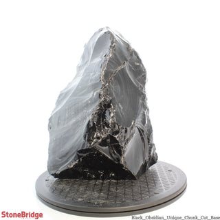 Obsidian Black Boulder Cut-Base U#21 - 12 1/2"    from Stonebridge Imports