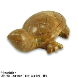 Turtle Soapstone Carving Varnished    from Stonebridge Imports