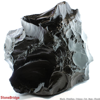 Obsidian Black Boulder Cut-Base U#68 - 20" 3/4"    from Stonebridge Imports