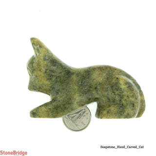 Cat Soapstone Carving Varnished    from Stonebridge Imports