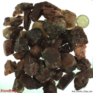 Calcite Red Chips - Small    from Stonebridge Imports
