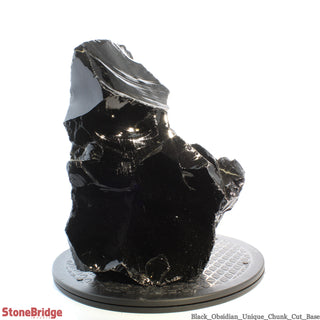Obsidian Black Boulder Cut-Base U#33    from Stonebridge Imports