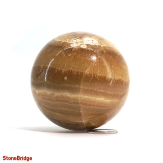Calcite Golden Sphere - Small #2 - 2 1/4"    from Stonebridge Imports